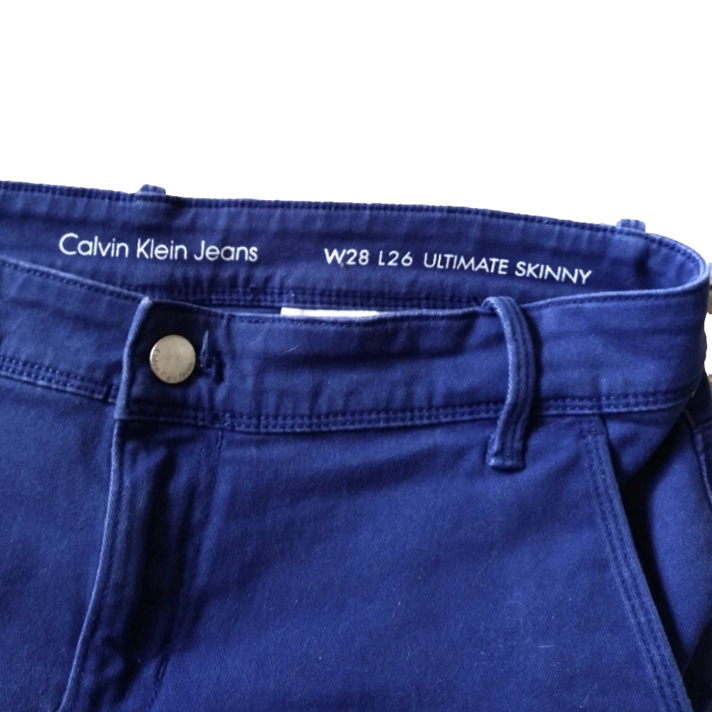 CALVIN KLEIN JEANS BLU ULTIMATE SKINNY ANKLE JEAN - Picture 7 of 8
